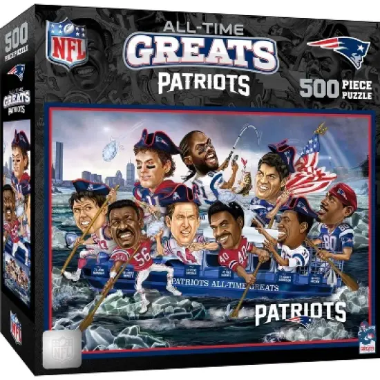 NFL New England Patriots All Time Greats 500pc Puzzle Game image {4}