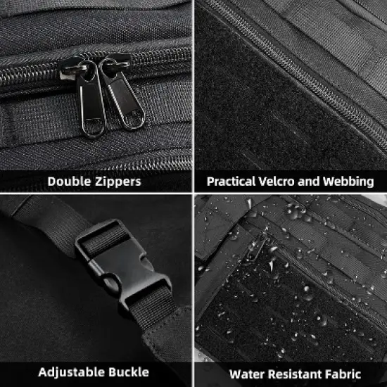 Tactical Chest Bag, Lightweight Running Vest Pack with Phone Holder, Water Resistant Running Chest Backpack for Men Women image {6}