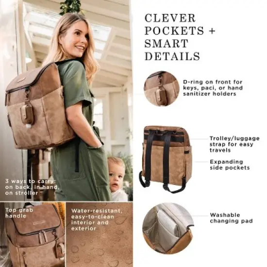 Petunia Pickle Bottom Tempo Backpack - Brioche image {11}