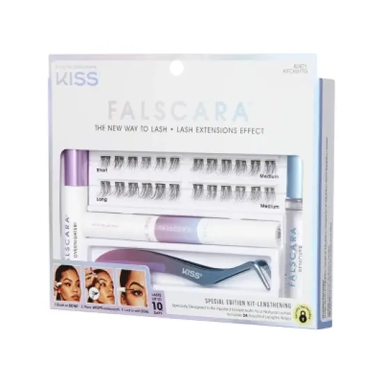 Kiss Nails Falscara Complete DIY Eyelash Extension Kit - 24ct image {7}