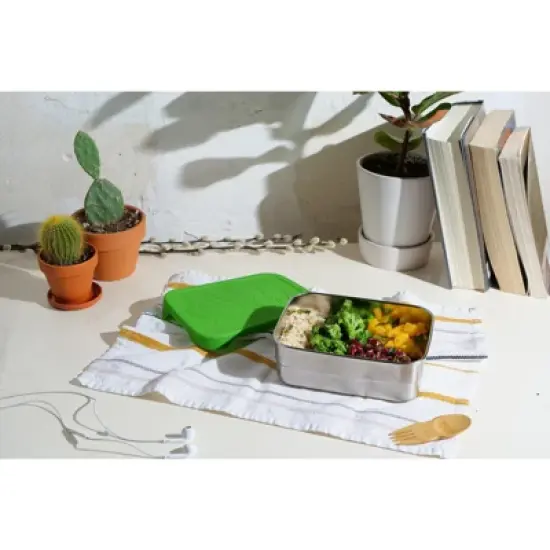 ECOlunchbox Blue Water Bento Splash Box XL Food Storage Container, Stainless image {3}