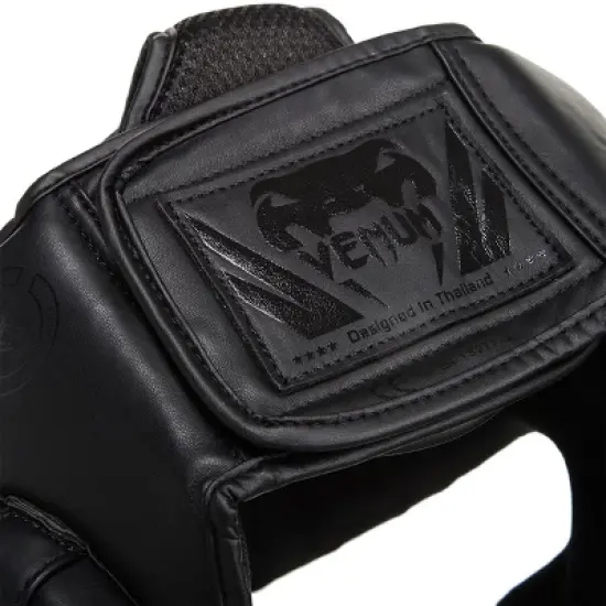 Venum Challenger 2.0 Skintex Leather MMA Training Headgear - Black image {2}