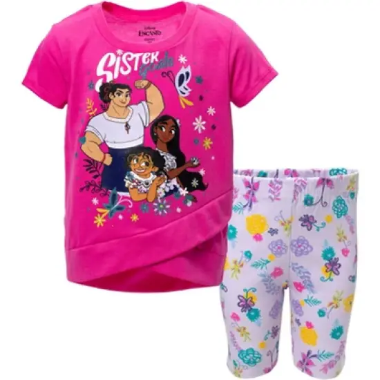 Disney Encanto Mirabel Luisa Isabella Girls T-Shirt and Shorts Outfit Set Toddler to Big Kid  image {10}