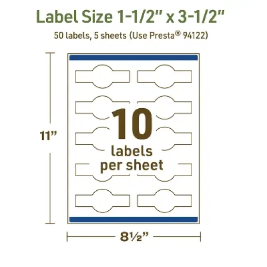 Avery Dissolvable Wraparound Band Labels, 1.5" x 3.5", 50 Labels image {6}
