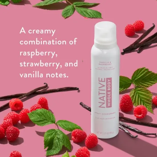 Native Whole Body Deodorant Spray - Vanilla & Raspberry - 3.5oz image {2}