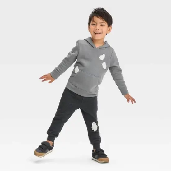 Toddler Boys' Halloween Hooded Top and Jogger Pants Set - Cat & Jack&trade; Gray image {2}