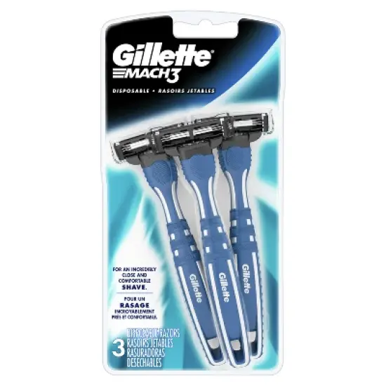 Gillette Mach3 Smooth Men's Disposable Razors - 3ct image {2}