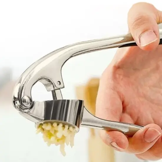 Cheer Collection Heavy Duty and Easy to Squeeze Garlic Crusher image {3}