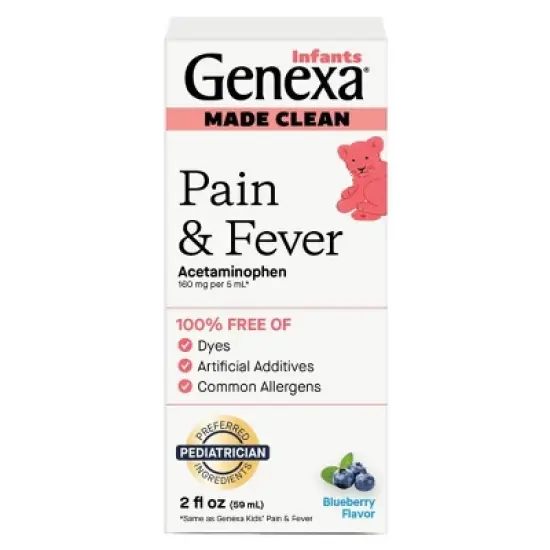 Genexa Infant's Acetaminophen Pain and Fever - Blueberry Liquid - 2 fl oz image {10}