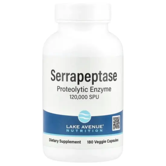 Lake Avenue Nutrition Serrapeptase, Proteolytic Enzyme, 120,000 SPUs, 180 Veggie Capsules image {5}