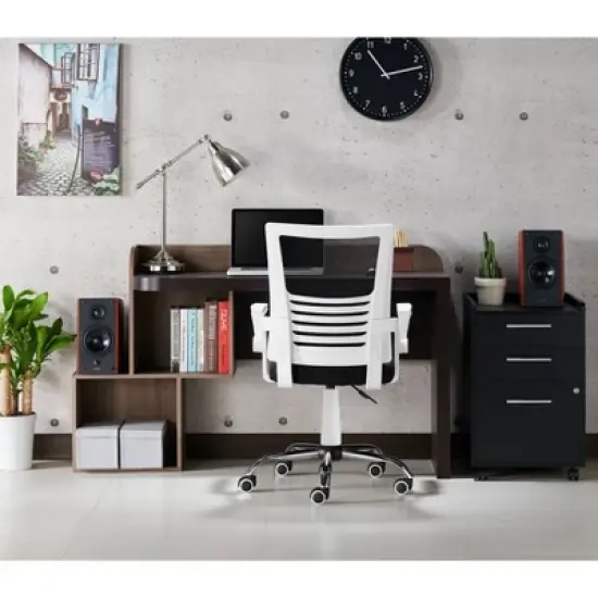 Erwin Cushioned Mesh Office Chair White - miBasics image {5}