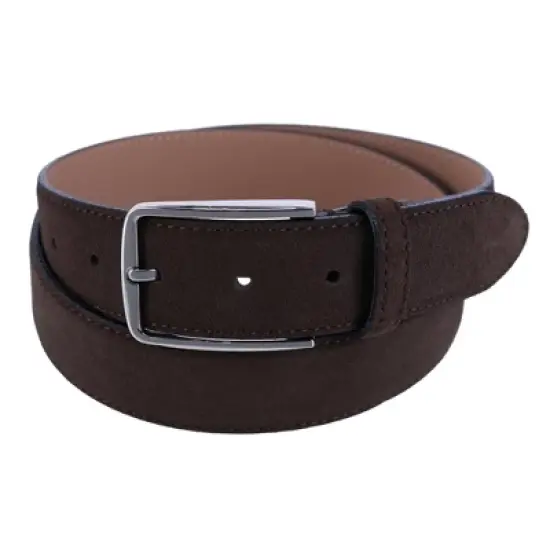 CTM Men's Brushed Suede Italian Leather Belt image {2}