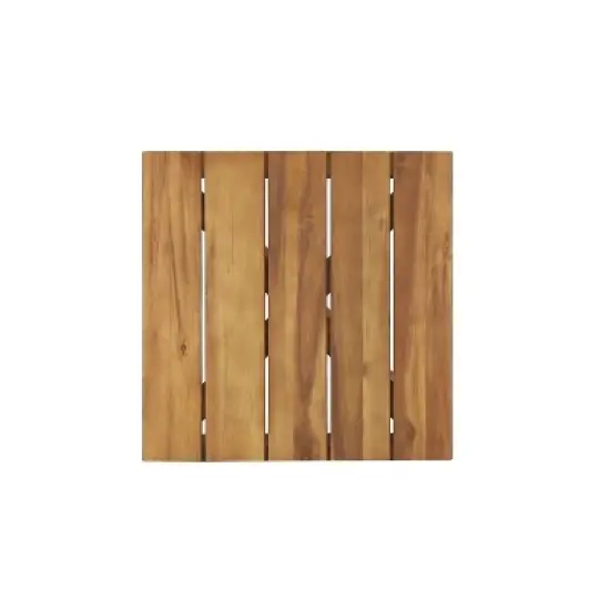 Hamel Outdoor Acacia Wood Square Side Table Teak - Christopher Knight Home: Durable Patio Furniture, Water-Resistant, Rustic Style image {4}