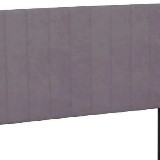 Emma and Oliver Upholstered Platform Bed with Vertical Channel Stitch Detail and Engineered Wood Frame - No Box Spring Required image {2}