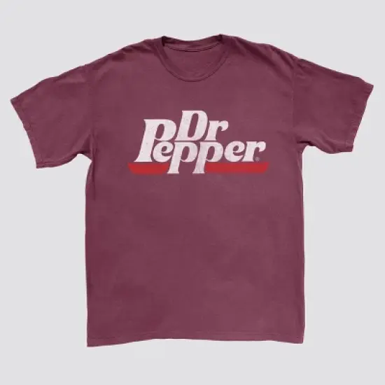 Men's Dr Pepper Short Sleeve Graphic T-Shirt - Maroon image {3}