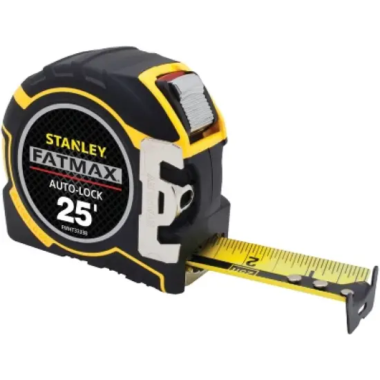 Stanley Tools FATMAX&reg; 25-Ft. Auto-Lock Tape Measure, FMHT33338 in Black image {1}