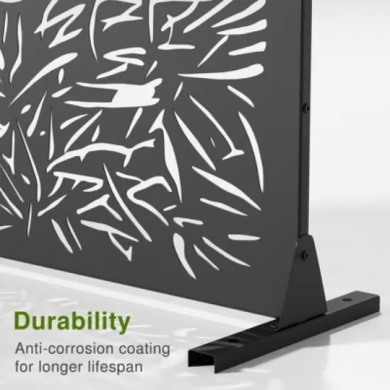 PexFix Metal Freestanding Privacy Screen Garden Fence For Deck Patio Balcony Outdoor Privacy Panel Star Design image {3}