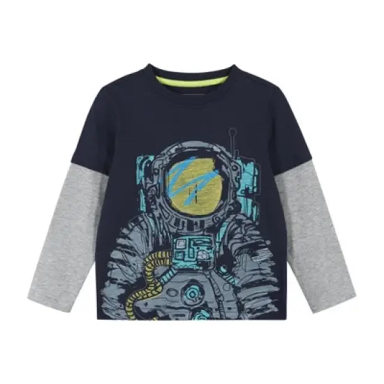 Andy & Evan  Toddler  Boys Astronaut Long Sleeve Two-Fer Tee Set image {2}