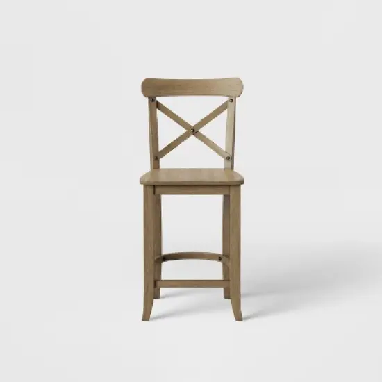 24" Litchfield X-Back Counter Height Barstool - Threshold image {8}