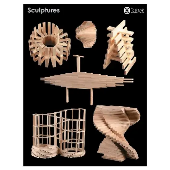 MindWare Keva Maple 1000 Planks In Wood Roller Bin - Building Toys image {3}