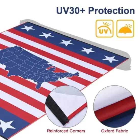 Yescom 4.5x6 Ft Carside Awning Replacement Fabric with Side Wall Roof Rack Overlanding Multicolor image {5}