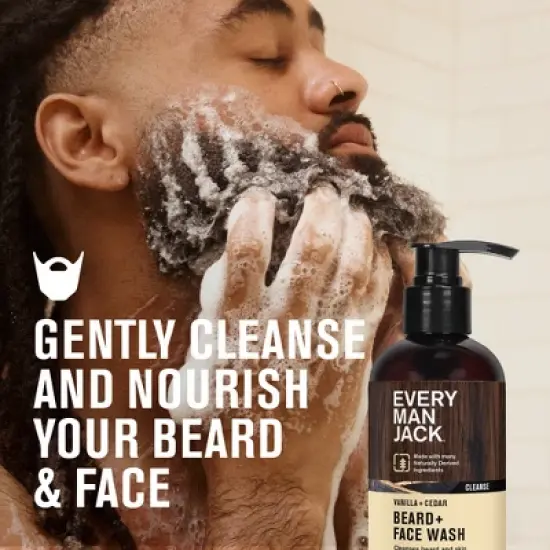 Every Man Jack Beard and Face Wash - Vanilla + Cedar - 6.7 fl oz image {2}
