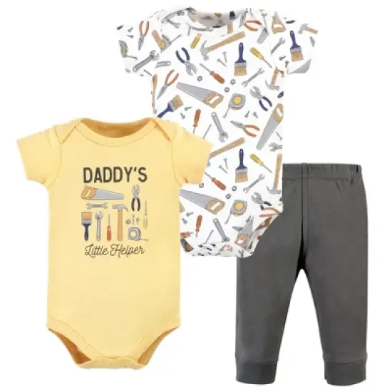 Hudson Baby Infant Boy Cotton Bodysuit and Pant Set, Construction Work Short Sleeve image {5}