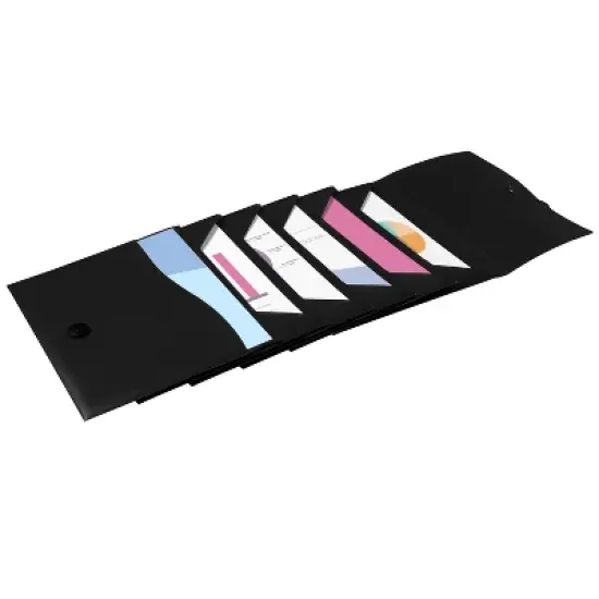 Avery Slide & View Expanding File Folder, 6 Pockets, Letter Size, 1 Black Folder (73542) image {1}