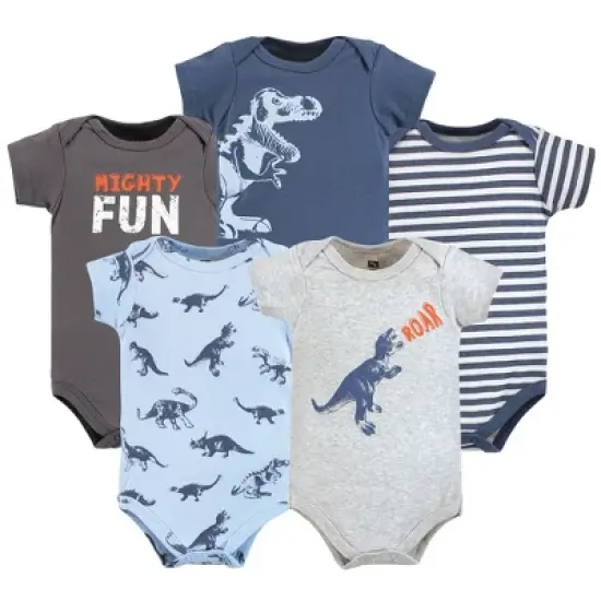 Hudson Baby Infant Boy Cotton Bodysuits, Dino Roar image {8}