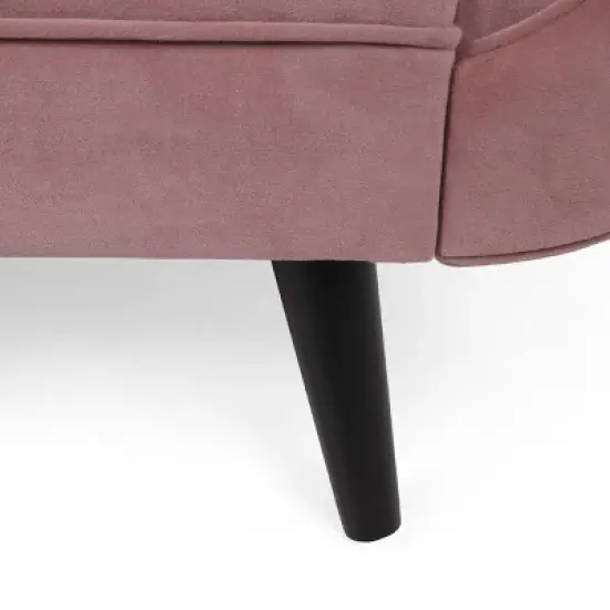 Calvert Contemporary Scroll Arms Velvet Chaise Lounge - Christopher Knight Home image {6}