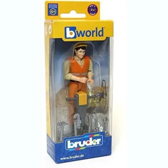 Bruder Construction Worker with Tools and Accessories image {3}