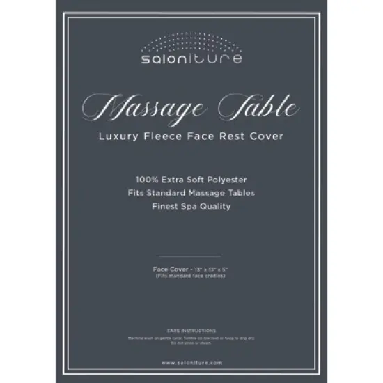 Saloniture Fleece 1/2" Thick Massage Table Pad & Face Cradle Set - Soft and Comfortable Facial Bed and Headrest Pillow Cover image {2}