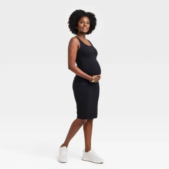 Essential Sleeveless Bodycon Midi Maternity Dress - Isabel Maternity by Ingrid & Isabel&trade; image {3}
