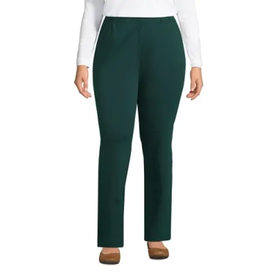 Lands' End Women's Sport Knit High Rise Elastic Waist Pull On Pants image {18}