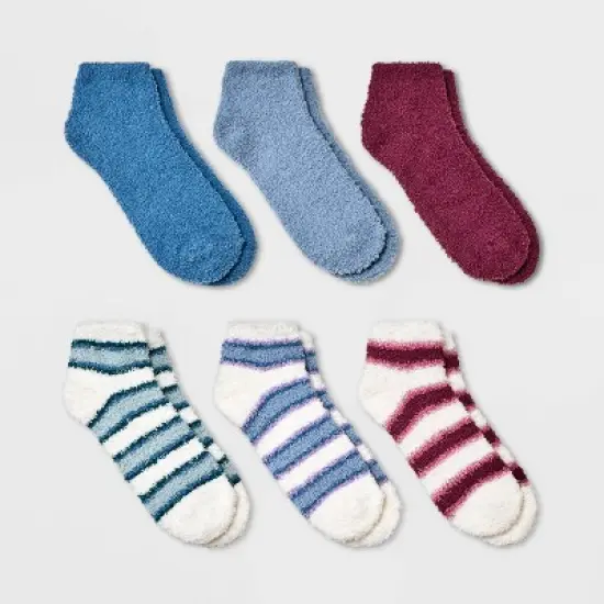 Women's 6pk Cozy Low Cut Socks - 4-10 image {6}