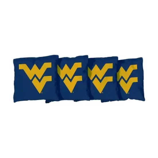 NCAA West Virginia Mountaineers Corn-Filled Cornhole Bags - Navy Blue image {1}