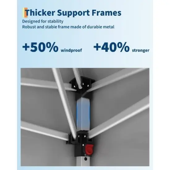 20x10 Pop Up Canopy with 6-Sidewall, Outdoor Tent with Portable Roller Bag - 3 Adjustable Height, 4 Weight Bags, 8 Stakes & 6 Guy Ropes image {1}