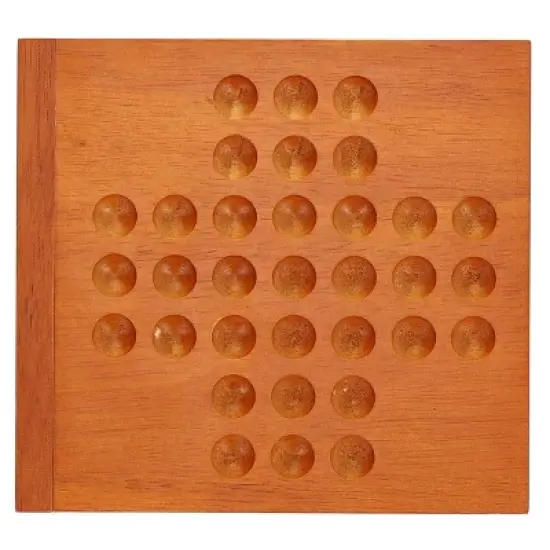 WE Games Marble Solitaire Wooden Travel Game - 5 inches image {7}