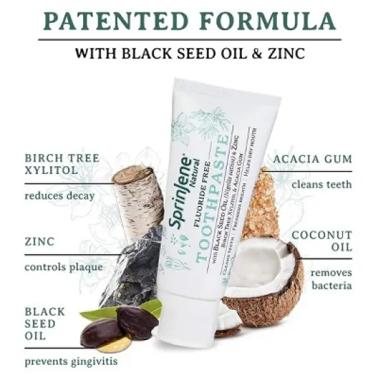 SprinJene Natural FF Toothpaste - 3.5oz image {1}