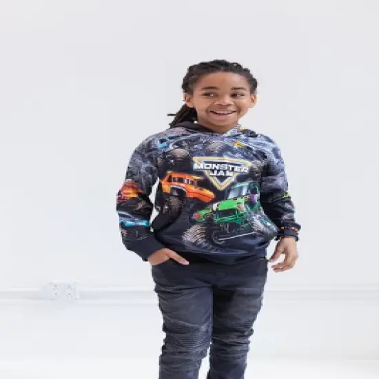 Monster Jam Maximum Destruction Son-uva Digger Earth Shaker Fleece Pullover Hoodie Toddler  image {4}