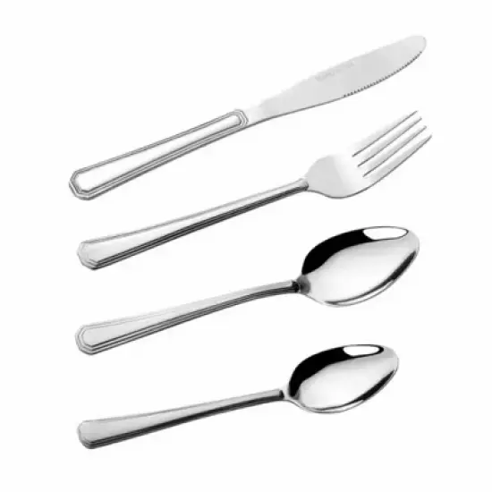 Boersma 16-Piece Luxury Premium Silverware Dinnerware Tableware With Forks, Knives, Spoons, And Teaspoons - Durable, And Rust-Resistant Cutlery image {8}