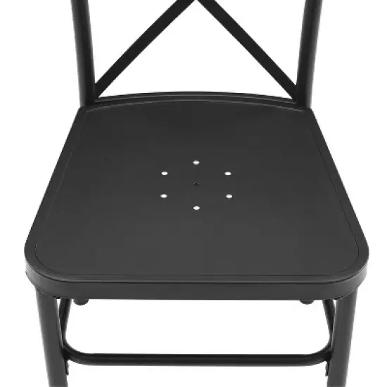 Astrid 7pc Outdoor Metal Dining Set - Matte Black - Crosley image {7}