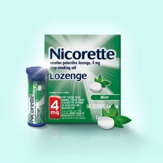 Nicorette 4MG Lozenges - Mint - 72ct image {1}