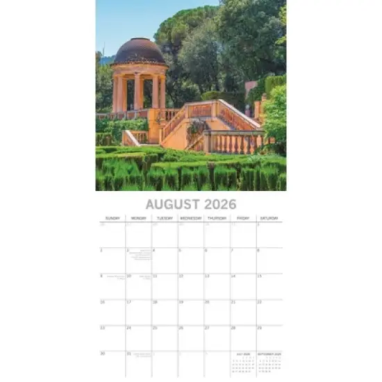 The Gifted Stationery 2026 Square Wall Calendar, Barcelona, 16-Month Passport Theme, 180 Reminder Stickers (12x12 In) image {2}