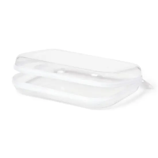Hard Sided Zipper Pencil Case Clear - up&up&trade;: PET Material, 8.75" Width, 6.25" Depth, 2" Height, 0.109 lbs, Zipper Closure image {2}