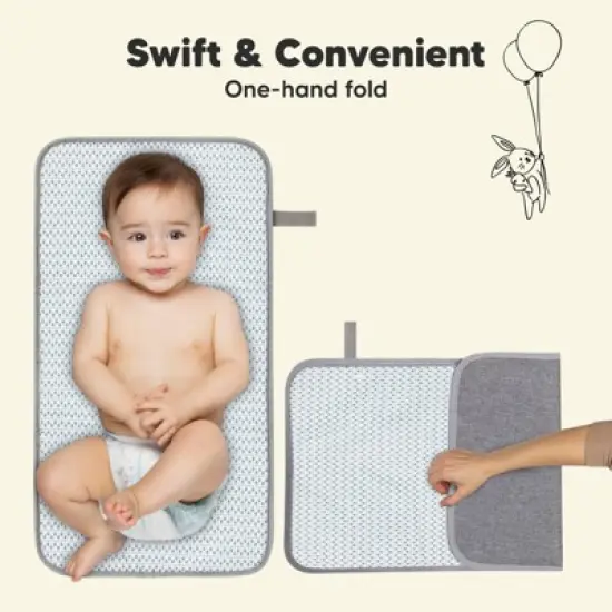 KeaBabies Swift Diaper Changing Pad, Portable Waterproof Diaper Changing Pad for Baby, Travel Changing Pad for Diaper Bag image {4}