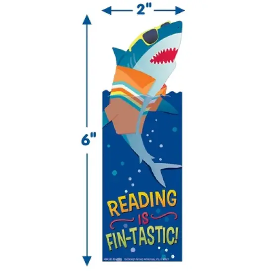 Eureka&reg; Shark Reading is Fin-Tastic Bookmarks, 36 Per Pack, 6 Packs image {2}