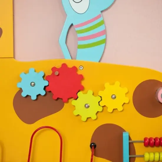 ShpilMaster Wooden Giraffe Sensory Wall Game, Activity Toy Growth Chart for Playroom, Nursery, Preschool, and Doctors' Office image {10}