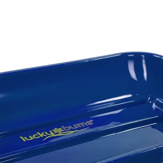 Lucky Bums Kids 48 Inch Single Person Plastic Snow Toboggan Sled for All Winter Conditions with Pull Rope for Children Ages 8 to 15, Blue image {3}