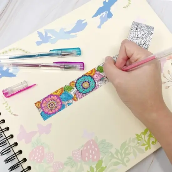 Wrapables Coloring Washi Masking Tape, 30mm x 5M, Set of 3 image {7}